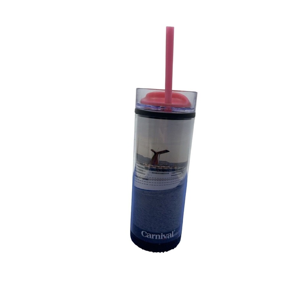 Carnival Cruise Line Elation Travel Mug Tumbler Souvenir Pink NEW